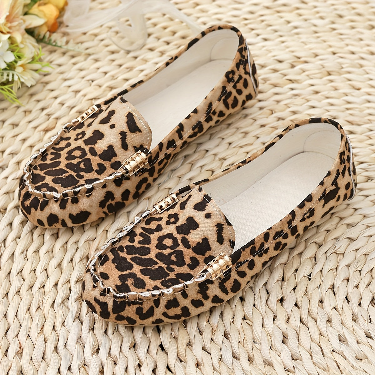 Jaya – Mocassins léopard souples et confortables