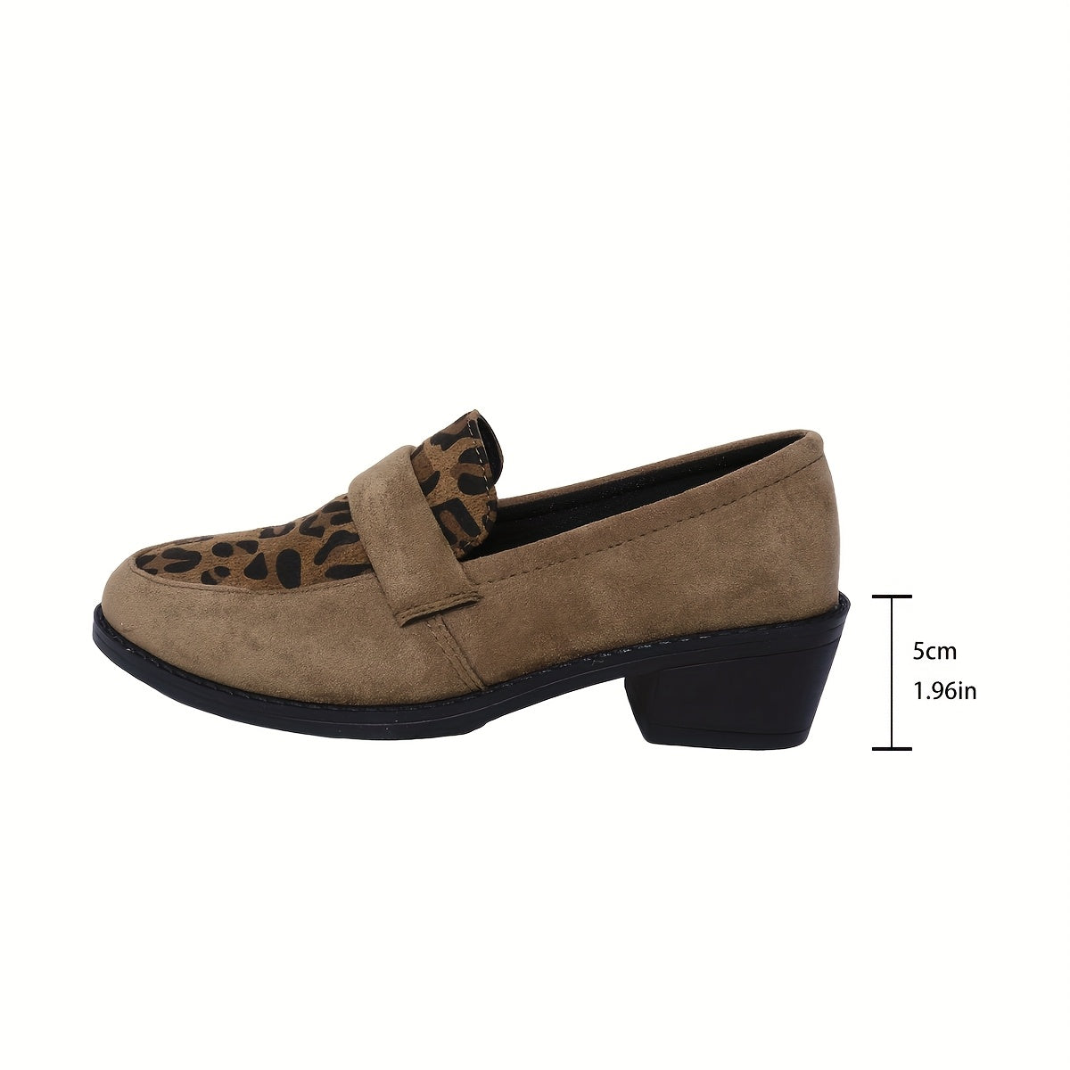 Lina – Mocassins femme à talon imprimé léopard