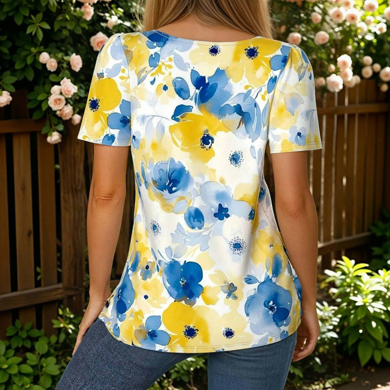 Blouse À Imprimé Floral Vintage