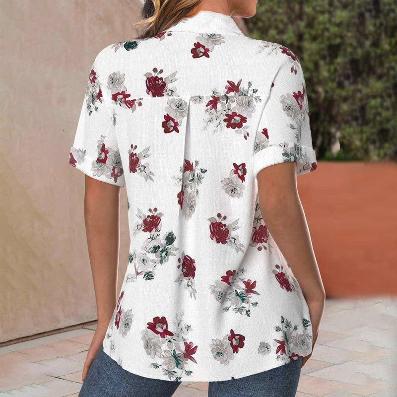 Chemisier Décontracté À Imprimé Floral