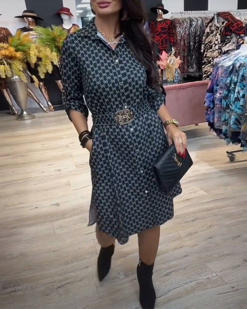 Eline – Robe chemise à col revers