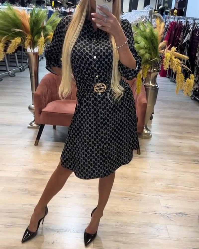 Eline – Robe chemise à col revers