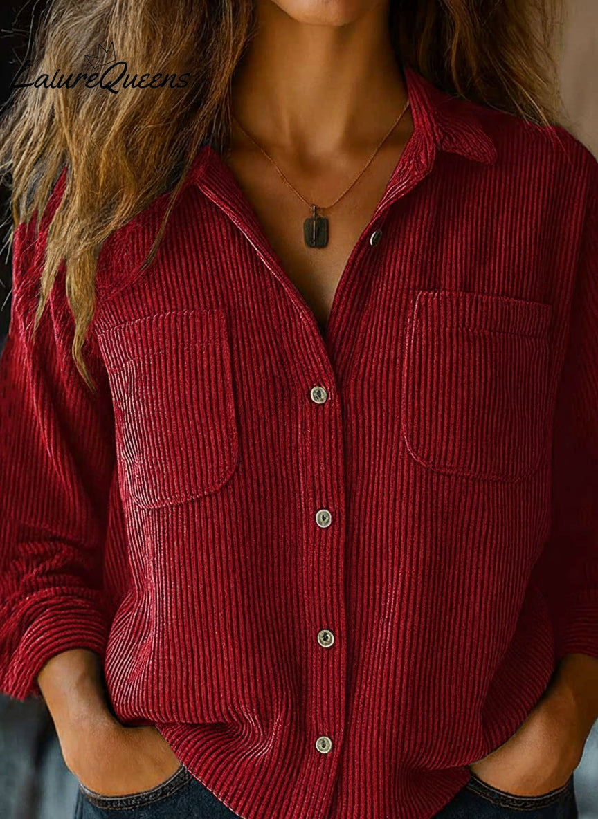 Chemise Althéa – Maille Unie à Col Chemise Classique