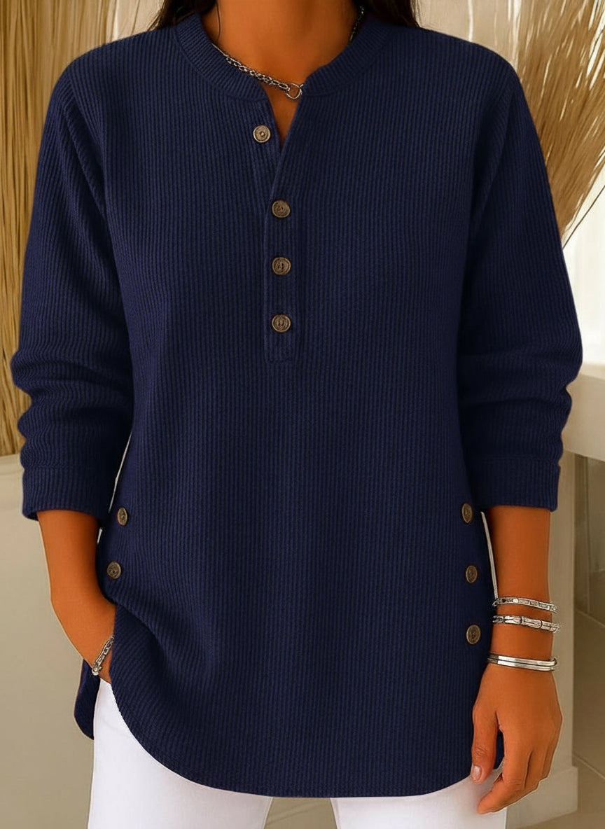 Pull Adelys – Col Rond Classique en Maille Unie