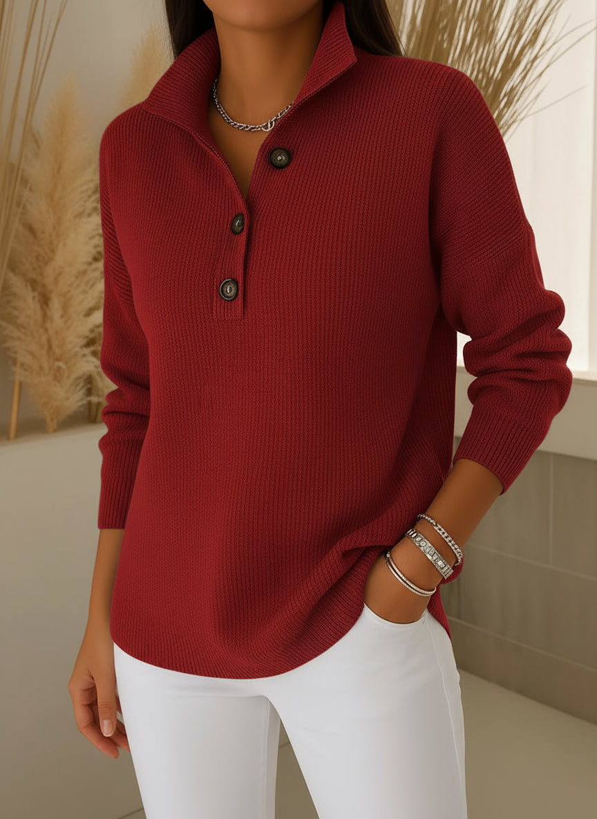 Sweater Naleya – Col Montant & Coupe Décontractée
