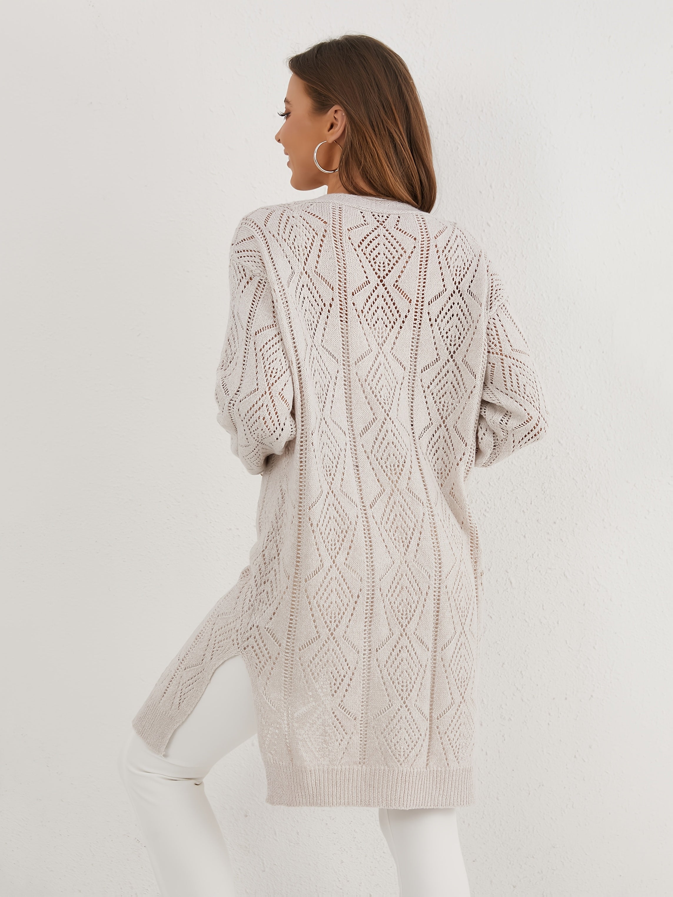 Gilet long en tricot