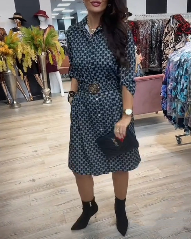 Eline – Robe chemise à col revers