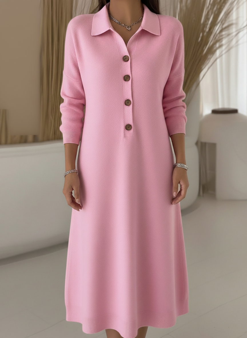 Robe Calysta – Maille Midi & Col Polo