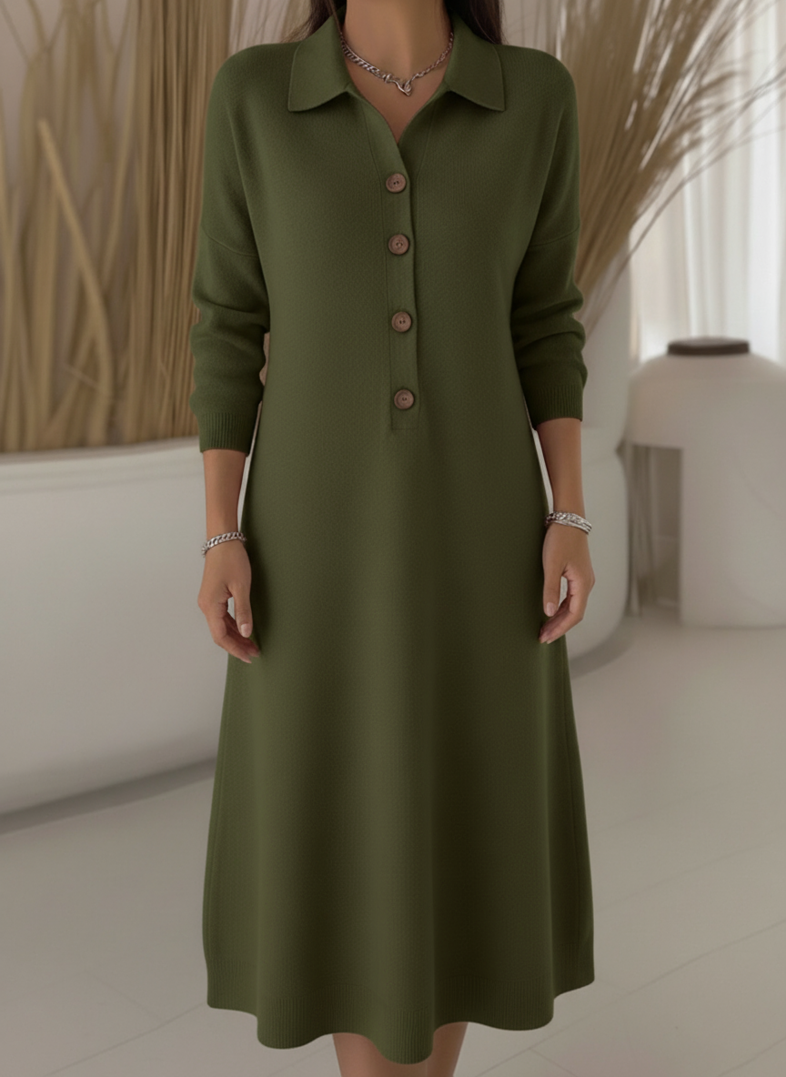 Robe Calysta – Maille Midi & Col Polo