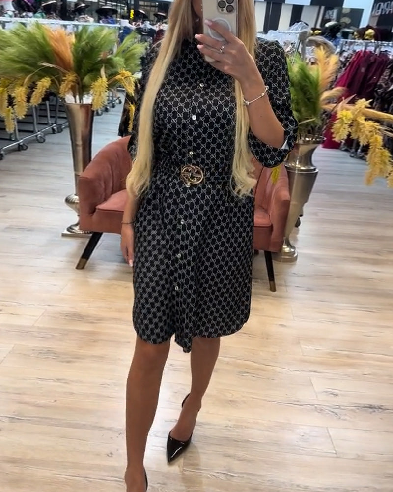Eline – Robe chemise à col revers