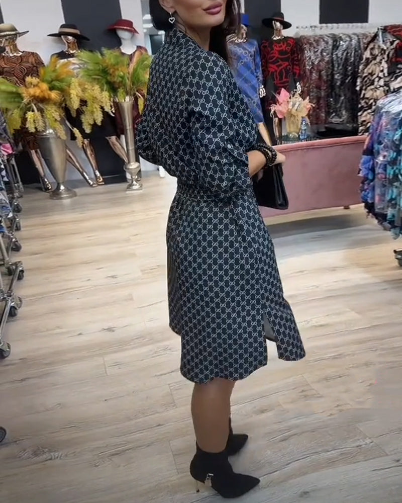 Eline – Robe chemise à col revers