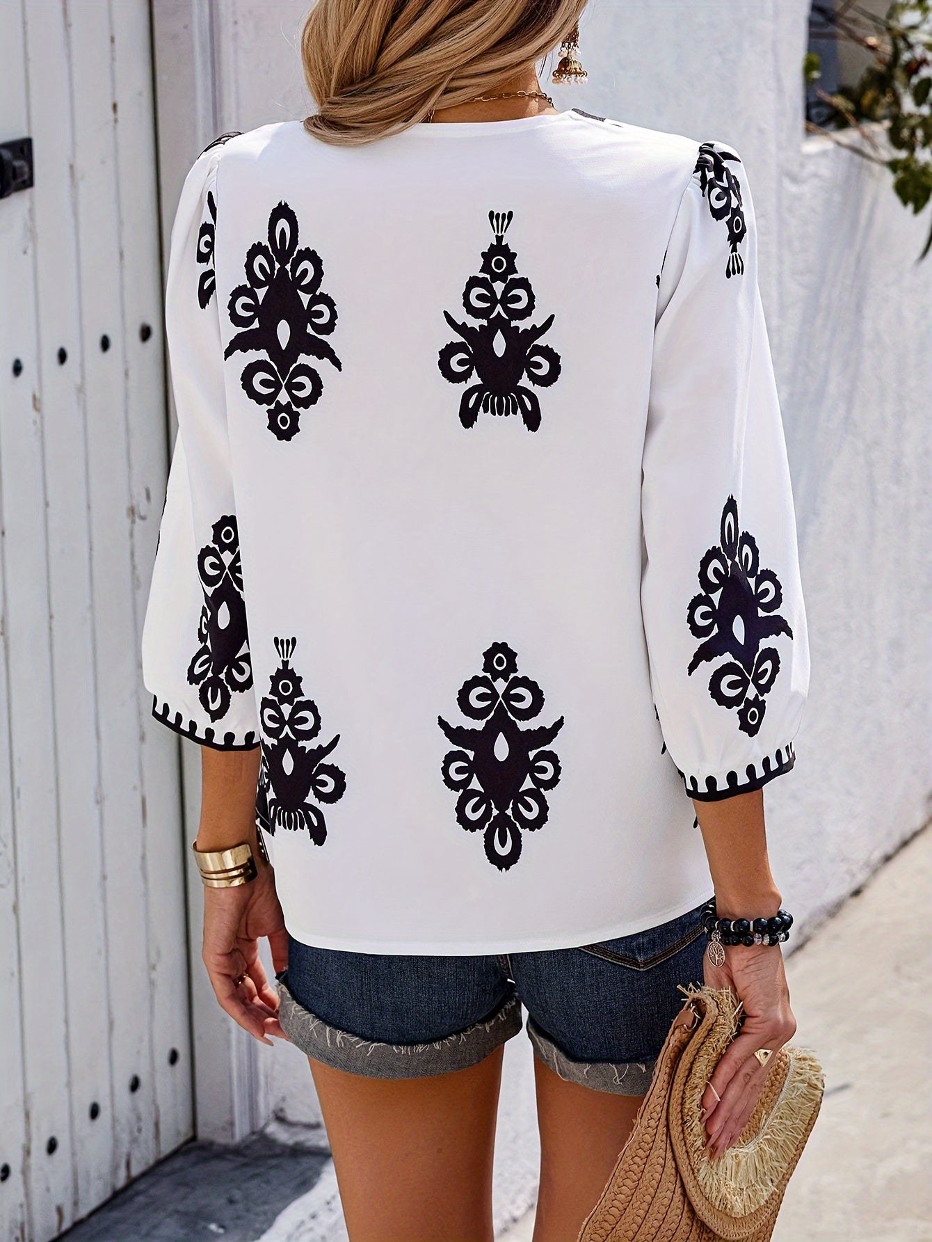 Maya – Blouse légère imprimé floral, bohème chic