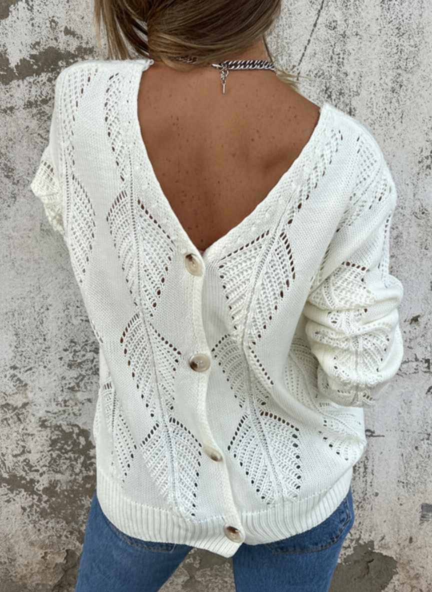 Cardigan Neiva – Réversible à Motif Feuillage