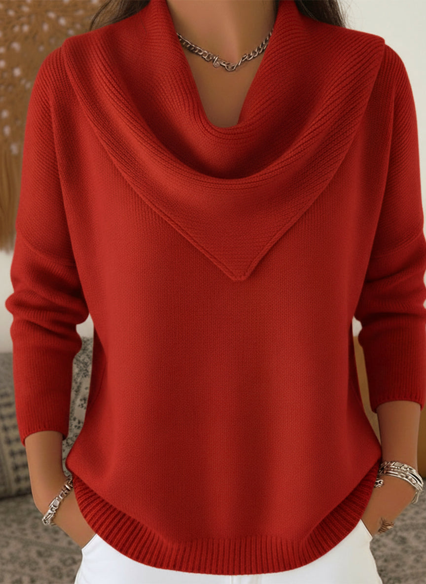 Pull Séliana – Col Triangle & Style Rétro