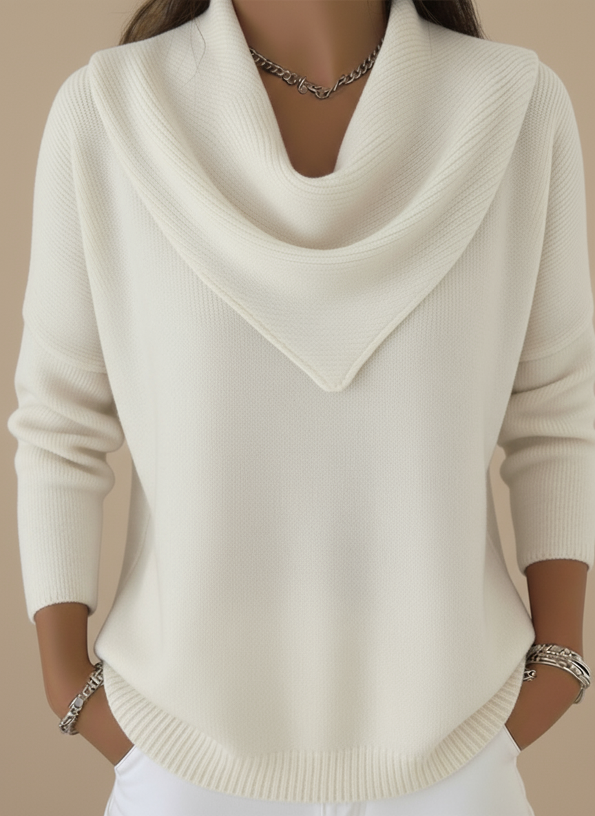 Pull Séliana – Col Triangle & Style Rétro