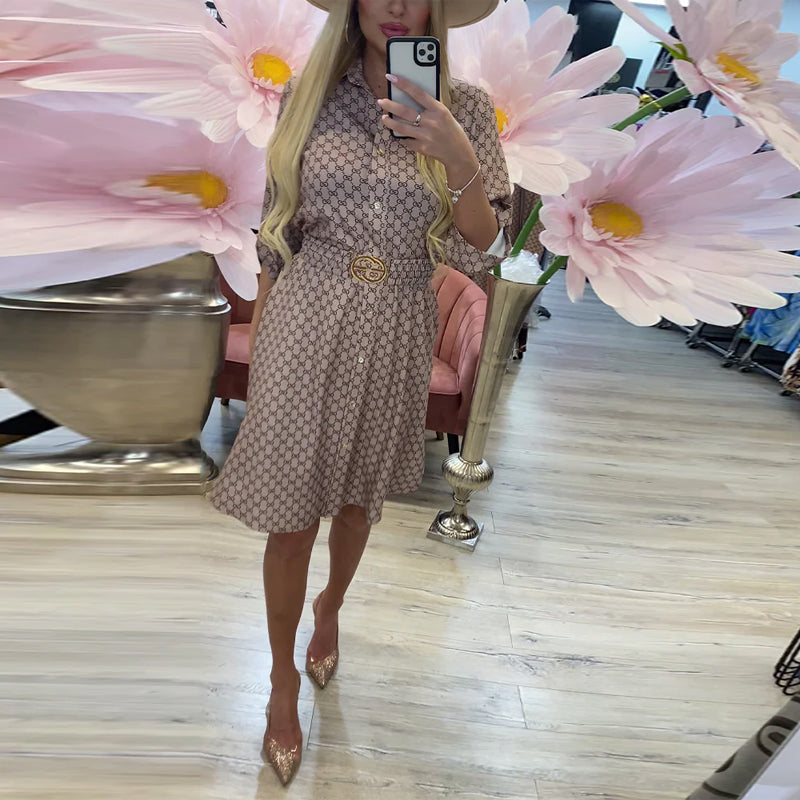 Eline – Robe chemise à col revers