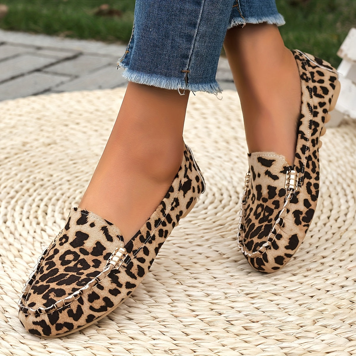Jaya – Mocassins léopard souples et confortables