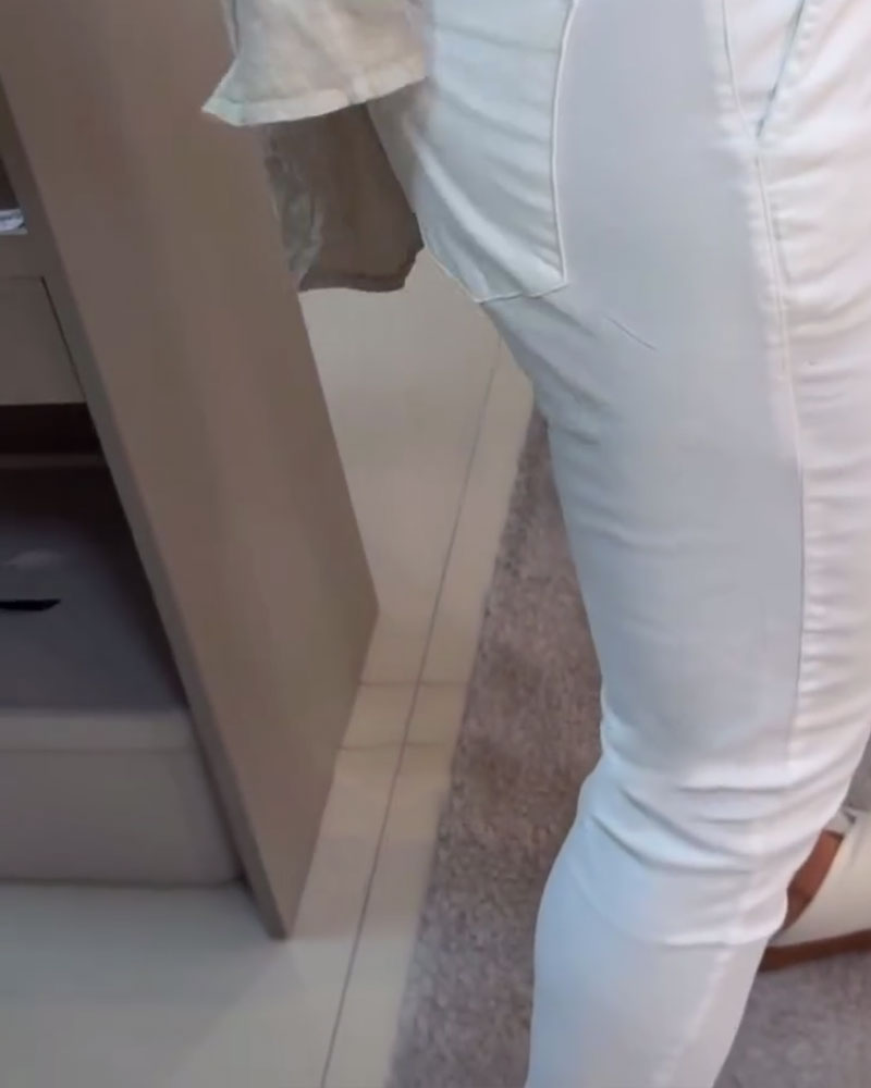 Nahia – Pantalon fluide à cordon, taille élastique, coupe droite décontractée