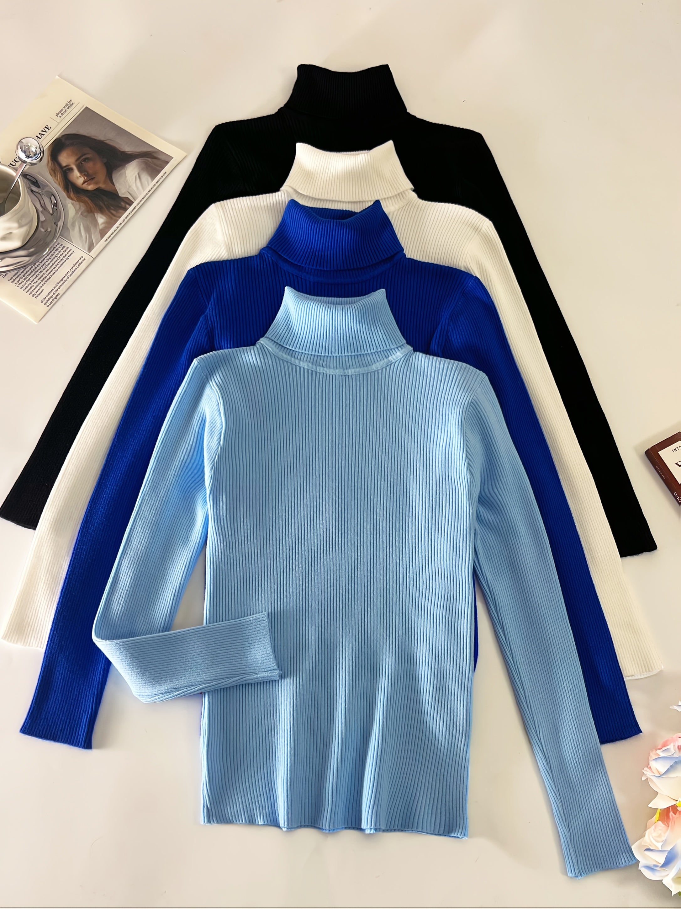 Pack 4 Sweats à col roulé