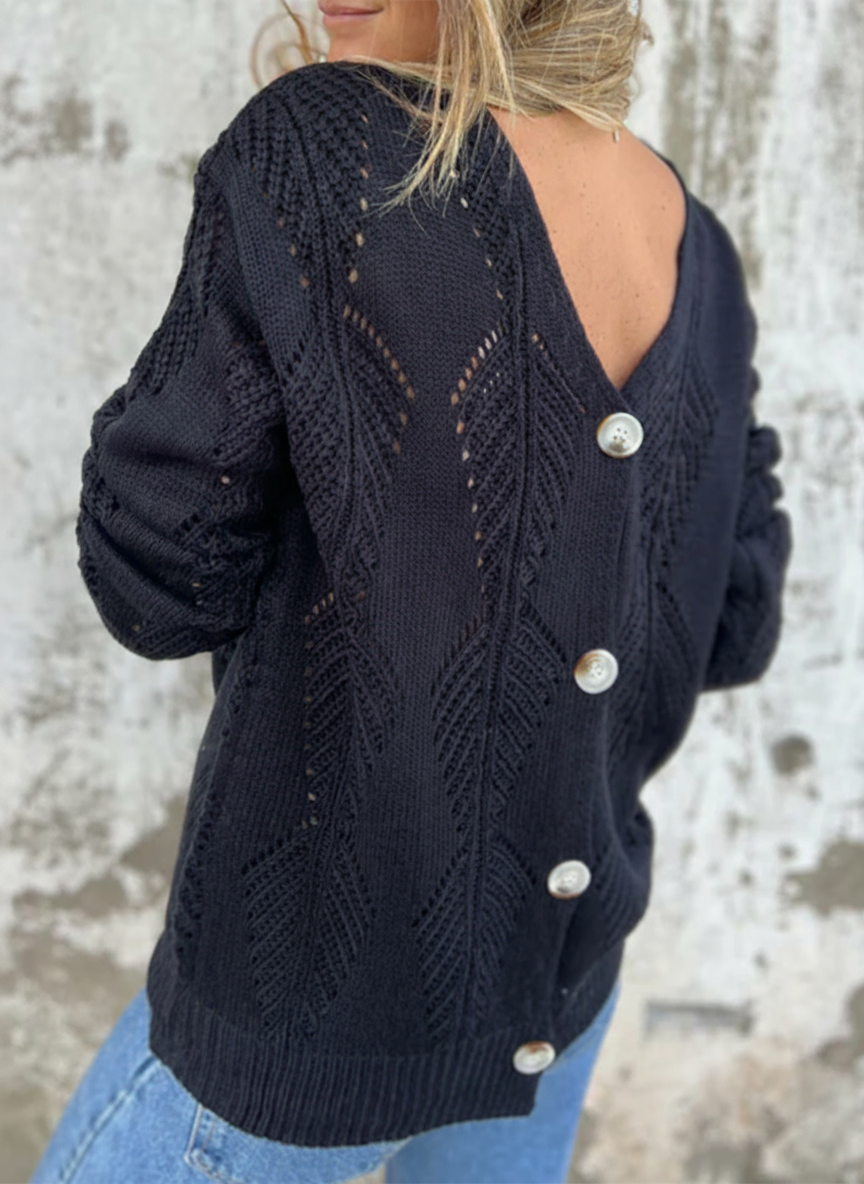 Cardigan Neiva – Réversible à Motif Feuillage
