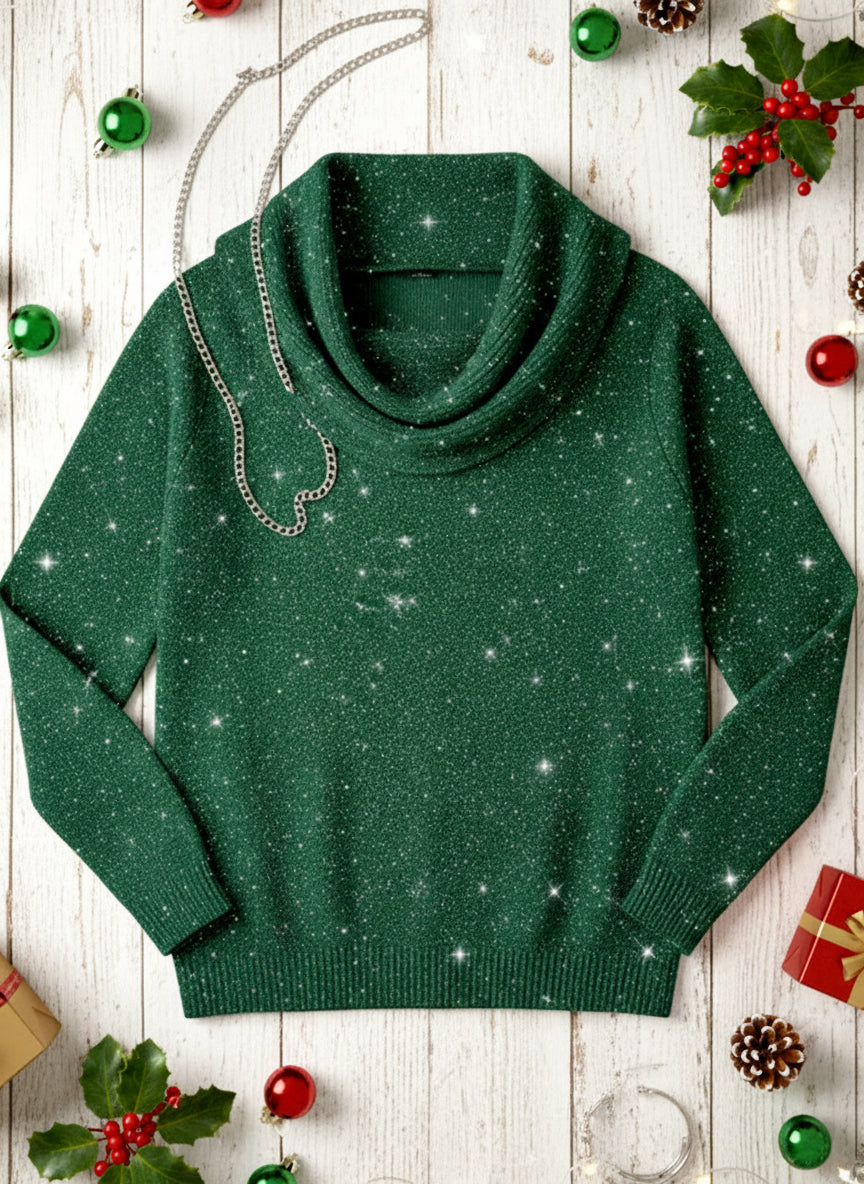 Pull Elenya – Maille Unie Brillante et Fluide