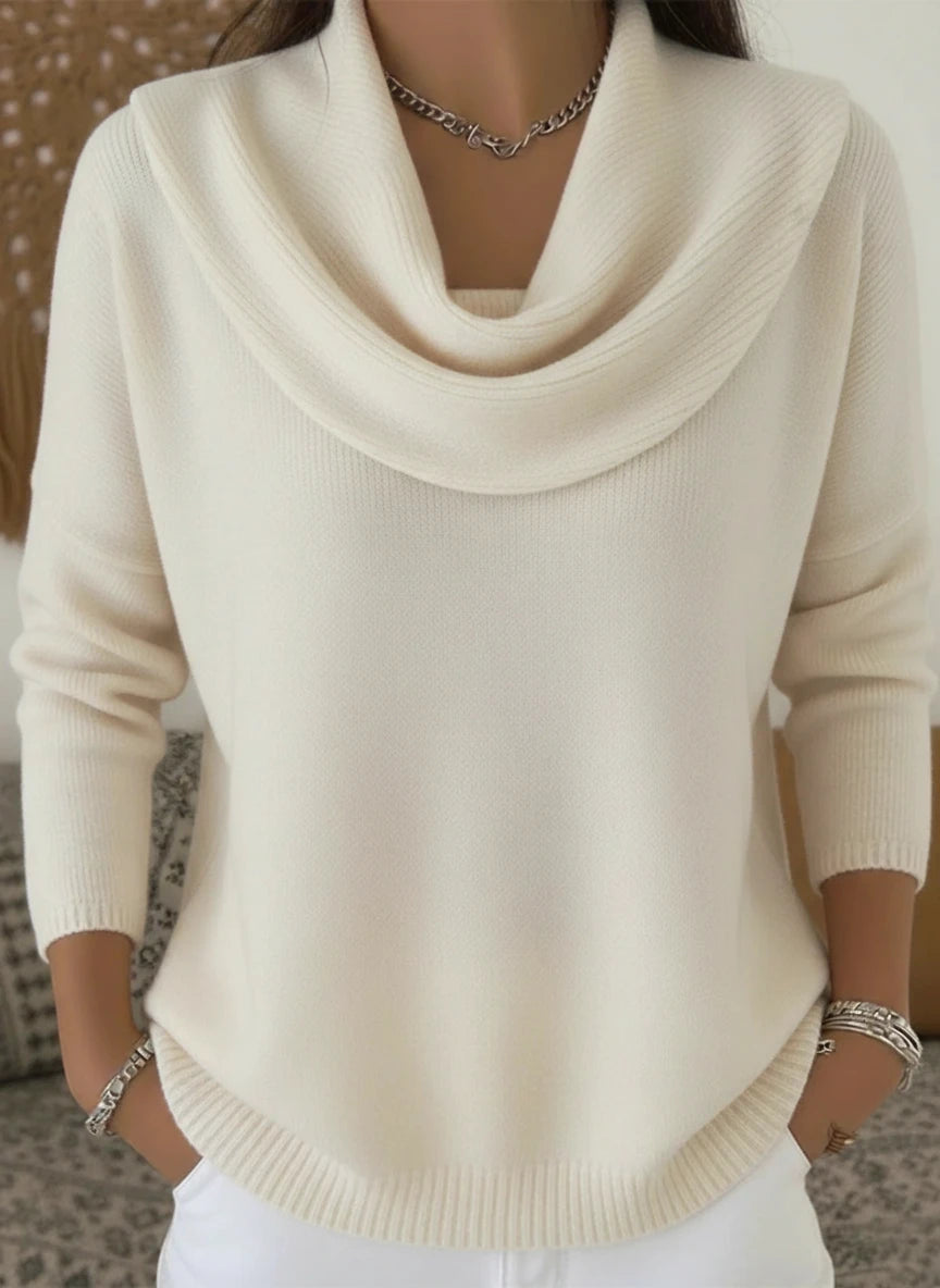 Sweater Célia – Col Volant et Coupe Ajustée