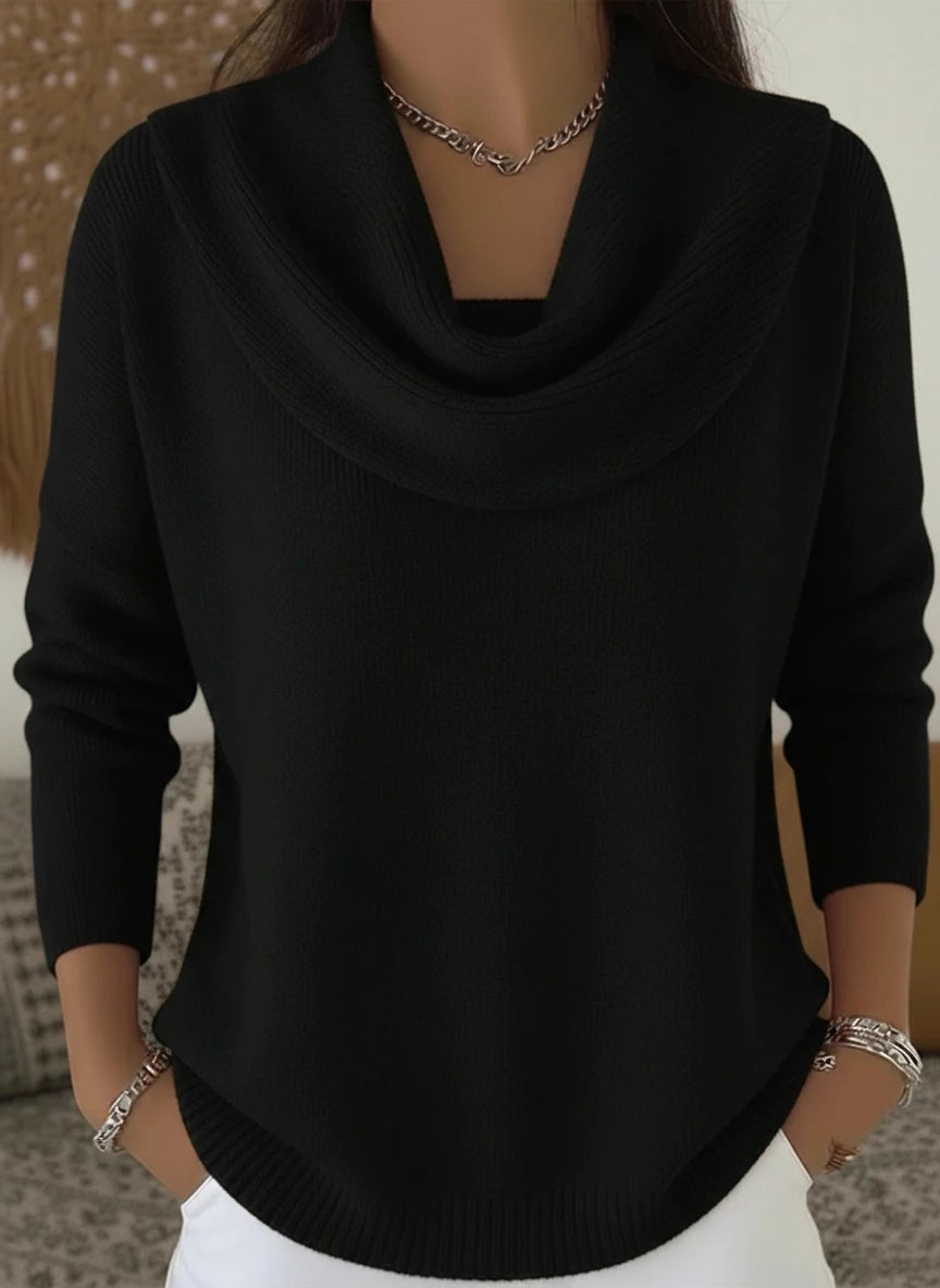 Sweater Célia – Col Volant et Coupe Ajustée