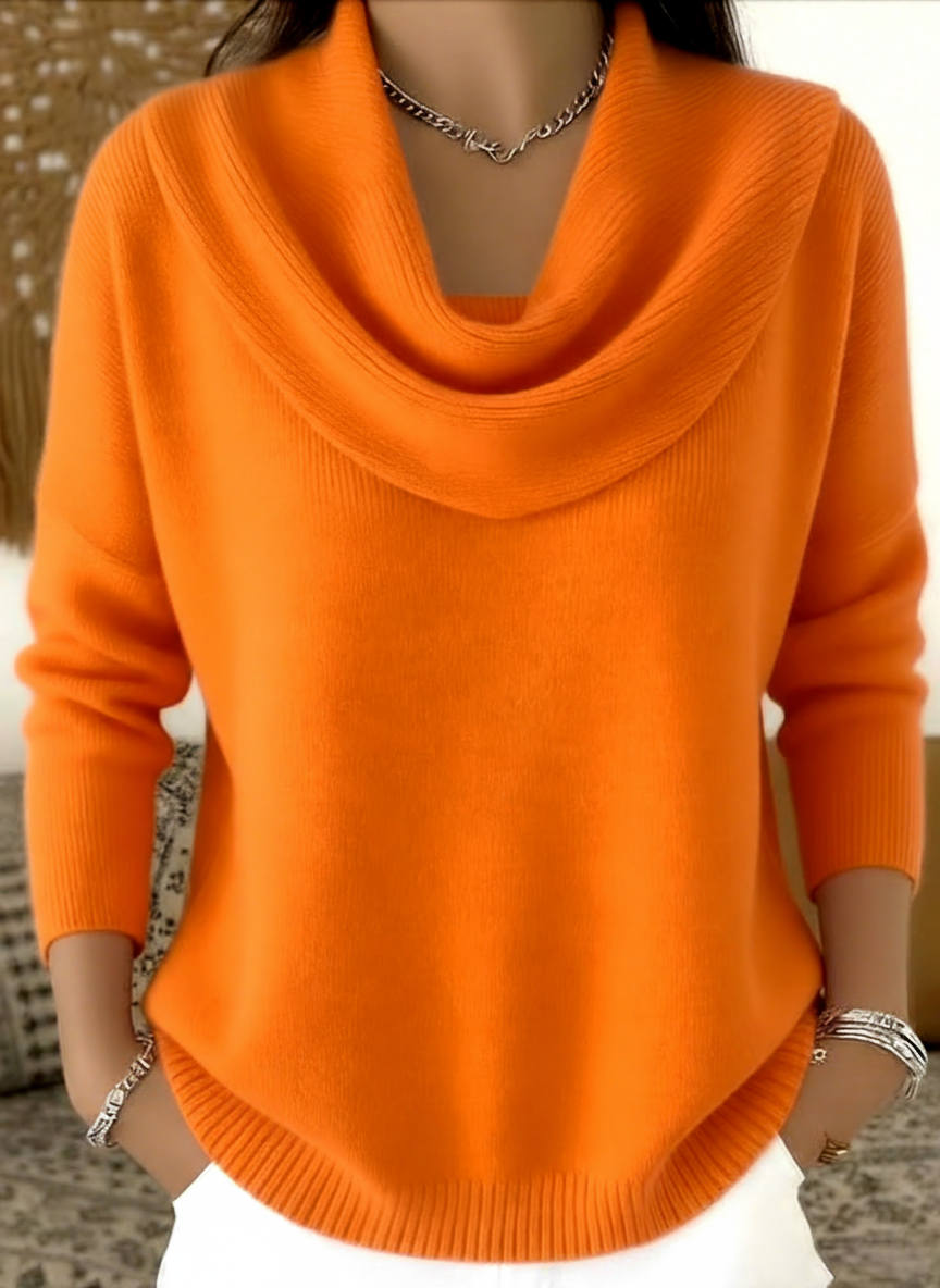 Sweater Célia – Col Volant et Coupe Ajustée