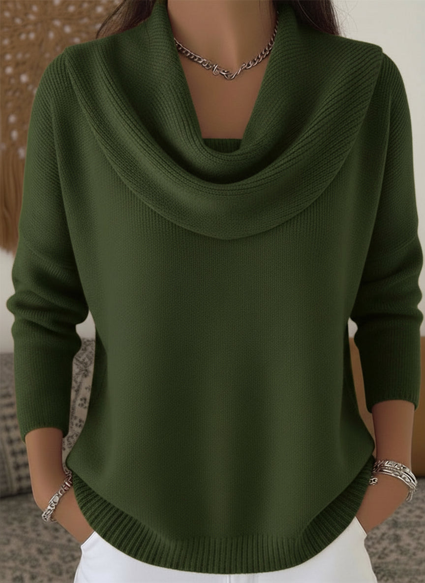 Sweater Célia – Col Volant et Coupe Ajustée