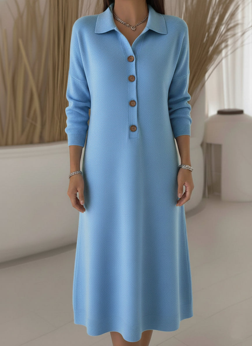 Robe Calysta – Maille Midi & Col Polo