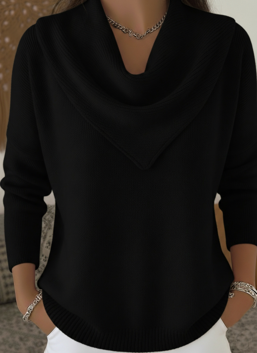 Pull Séliana – Col Triangle & Style Rétro