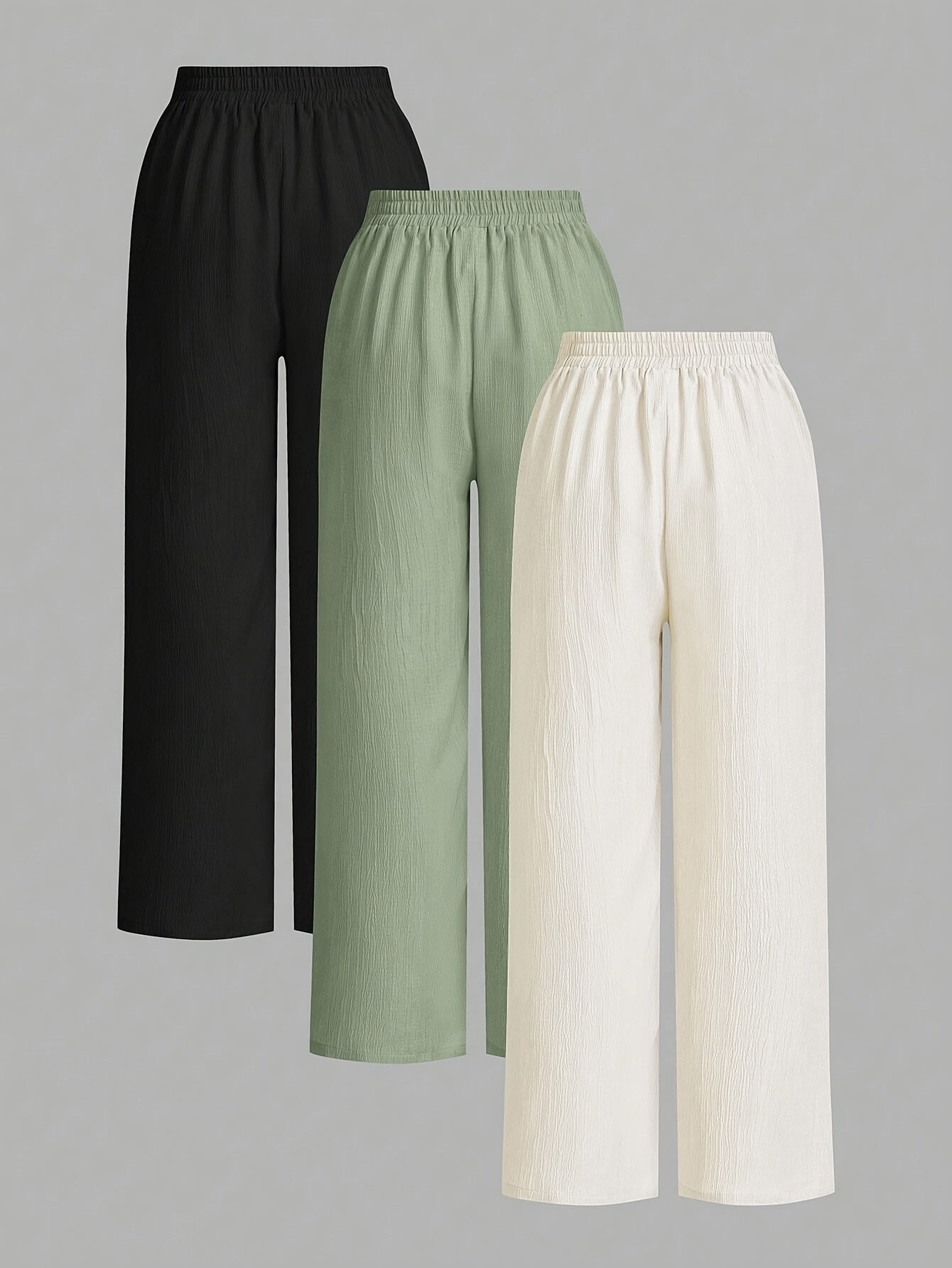 Calypso – Pack 3 pantalons légers femme fluide