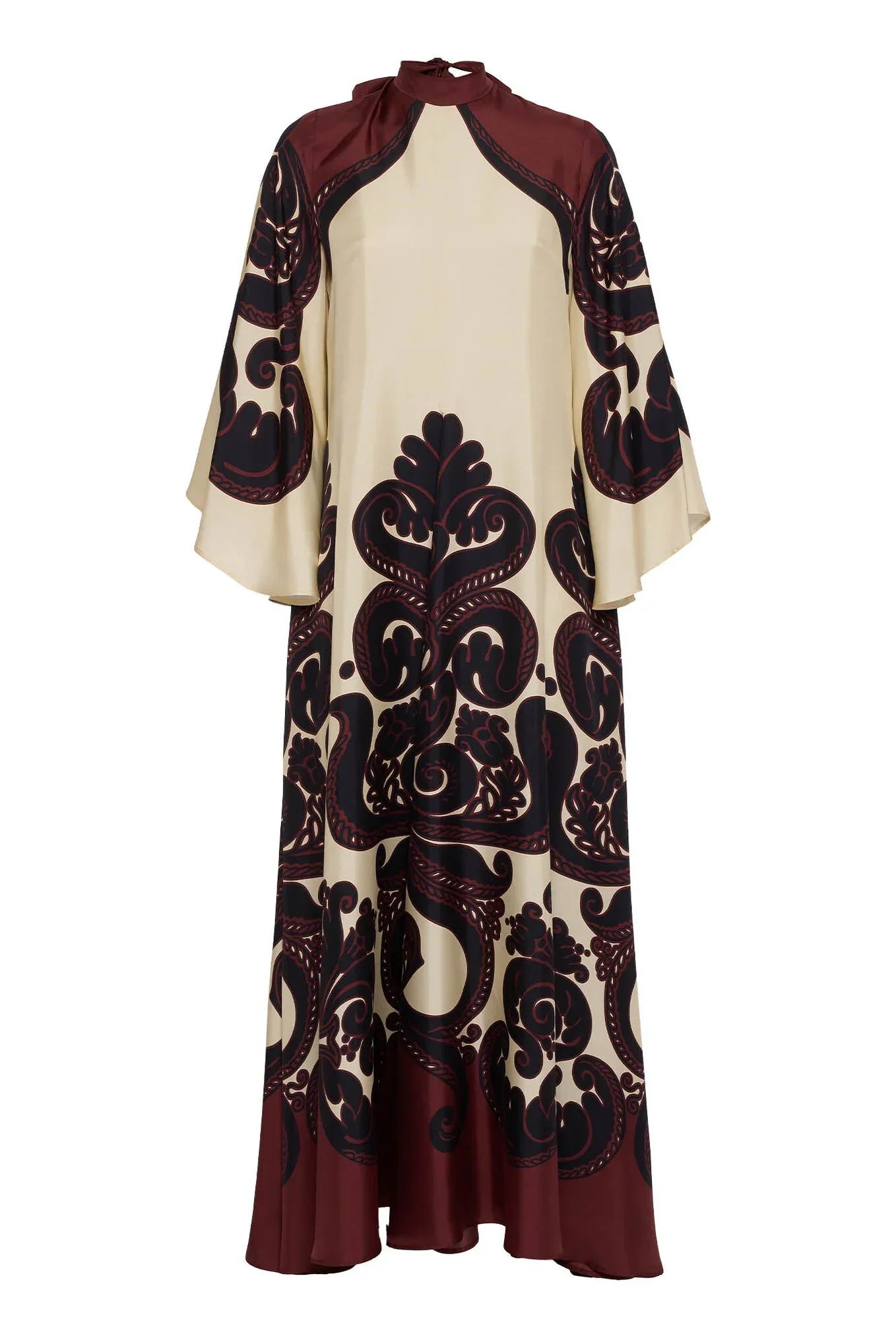 Robe en satin à imprimé grenadille