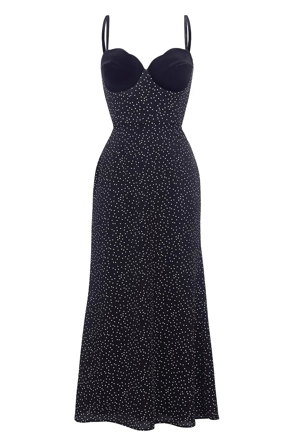 Merry - Robe Midi en Velours avec Insert