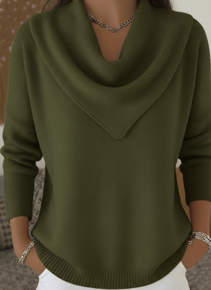 Pull Séliana – Col Triangle & Style Rétro