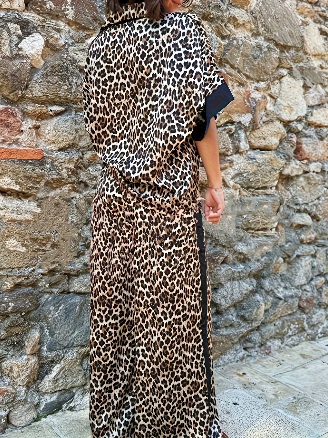 Vita – Ensemble large imprimé léopard fluide