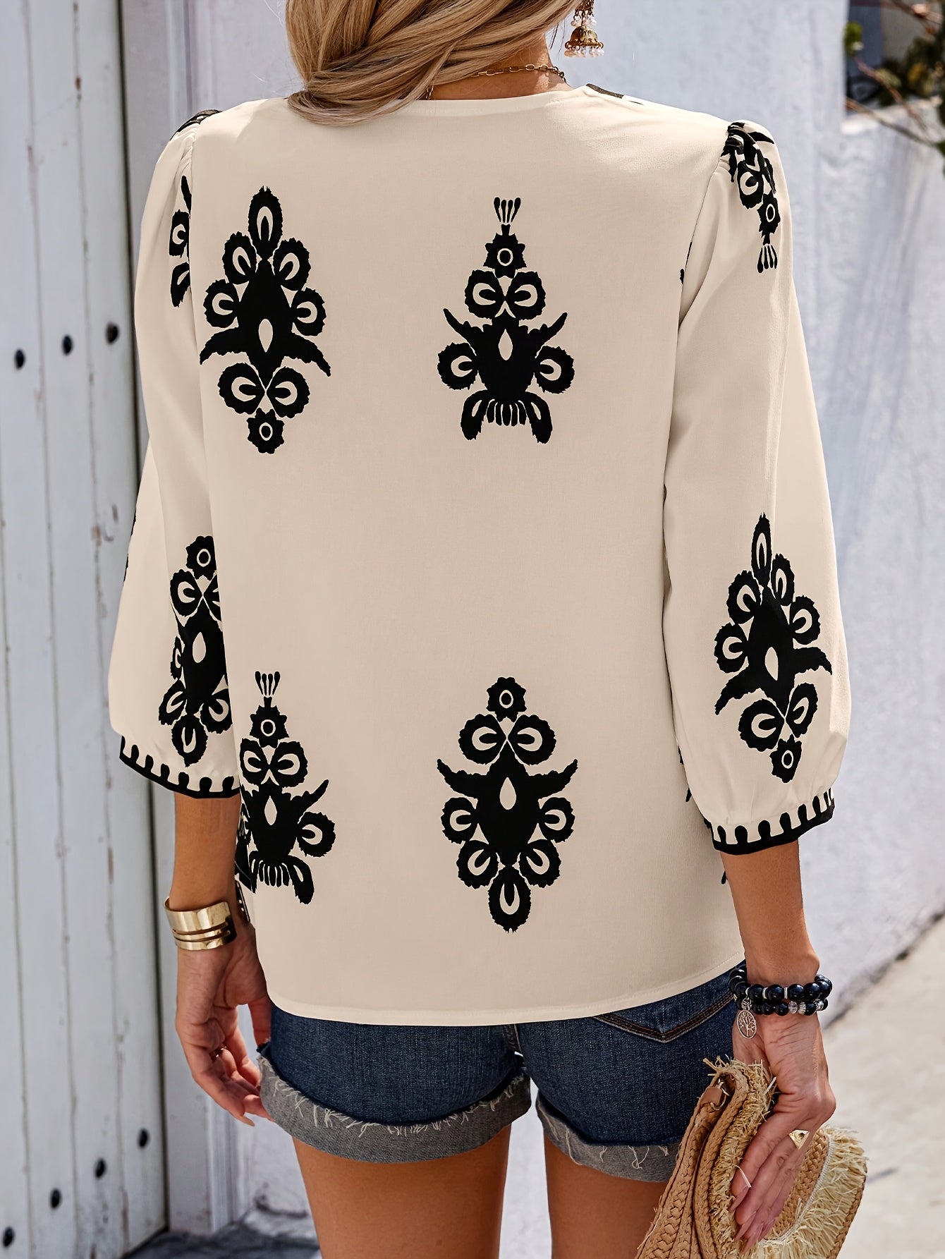Maya – Blouse légère imprimé floral, bohème chic