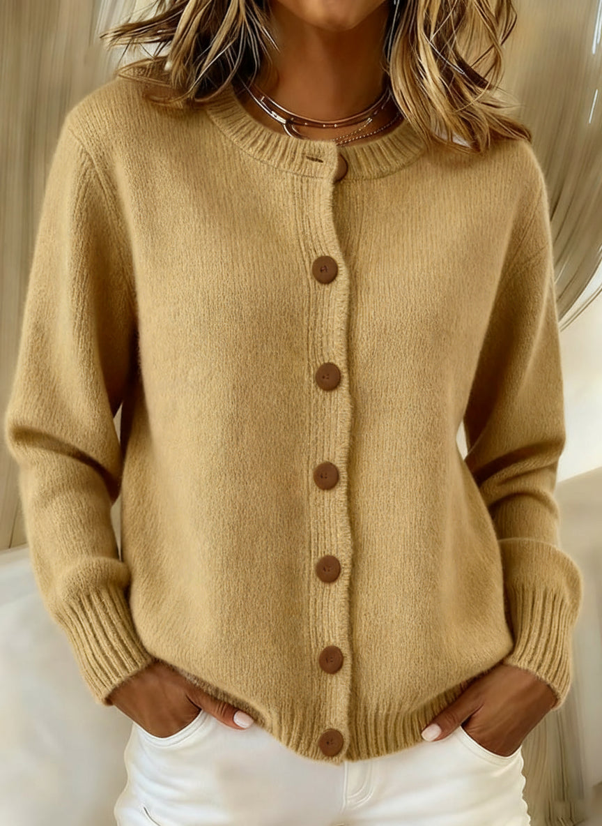 Cardigan Maïwen – Maille Jacquard Boutonnée Style Rétro