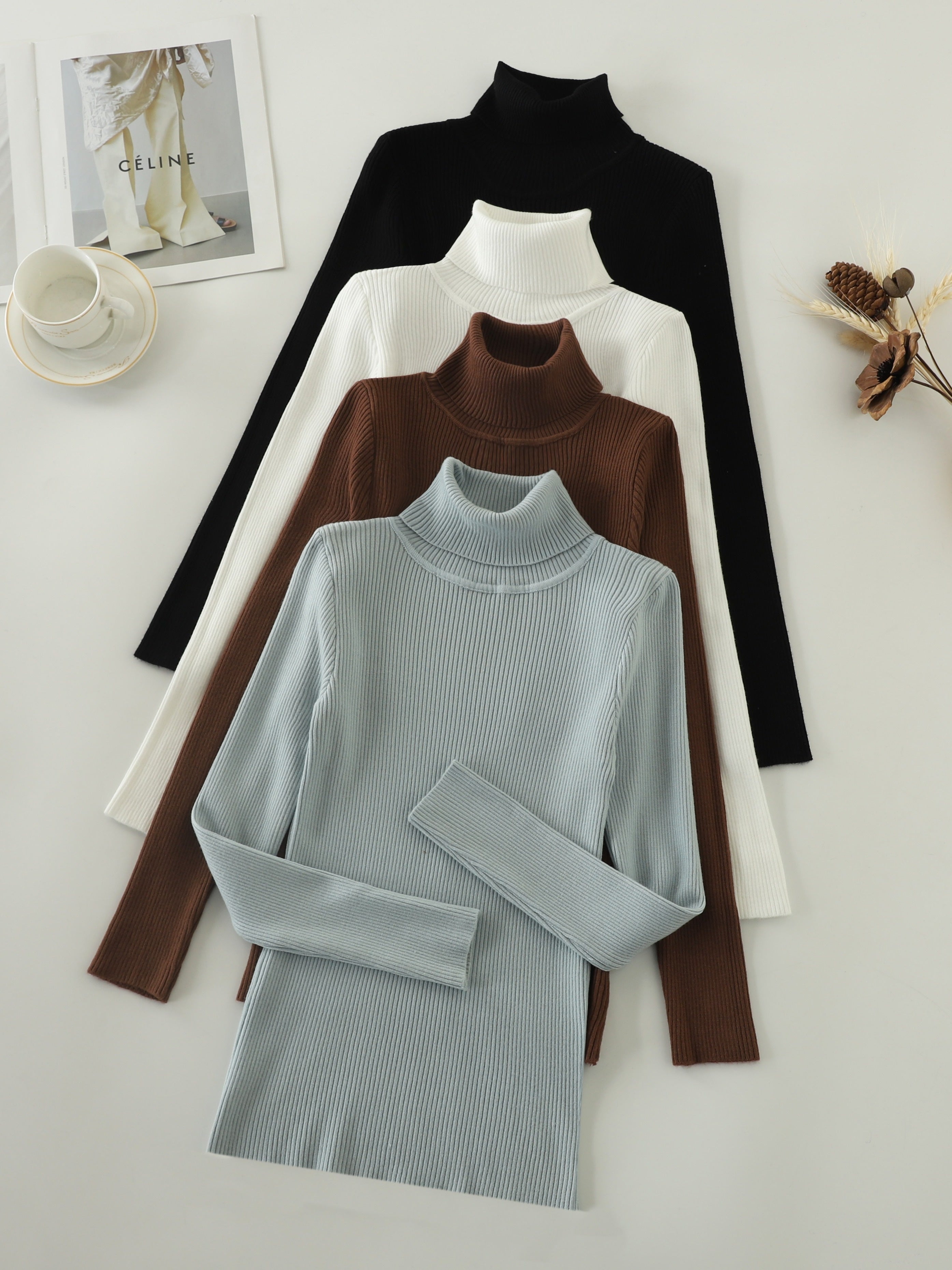 Pack 4 Sweats à col roulé