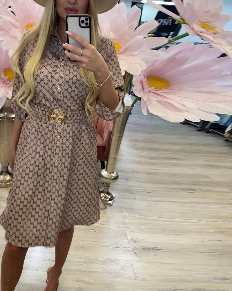 Eline – Robe chemise à col revers