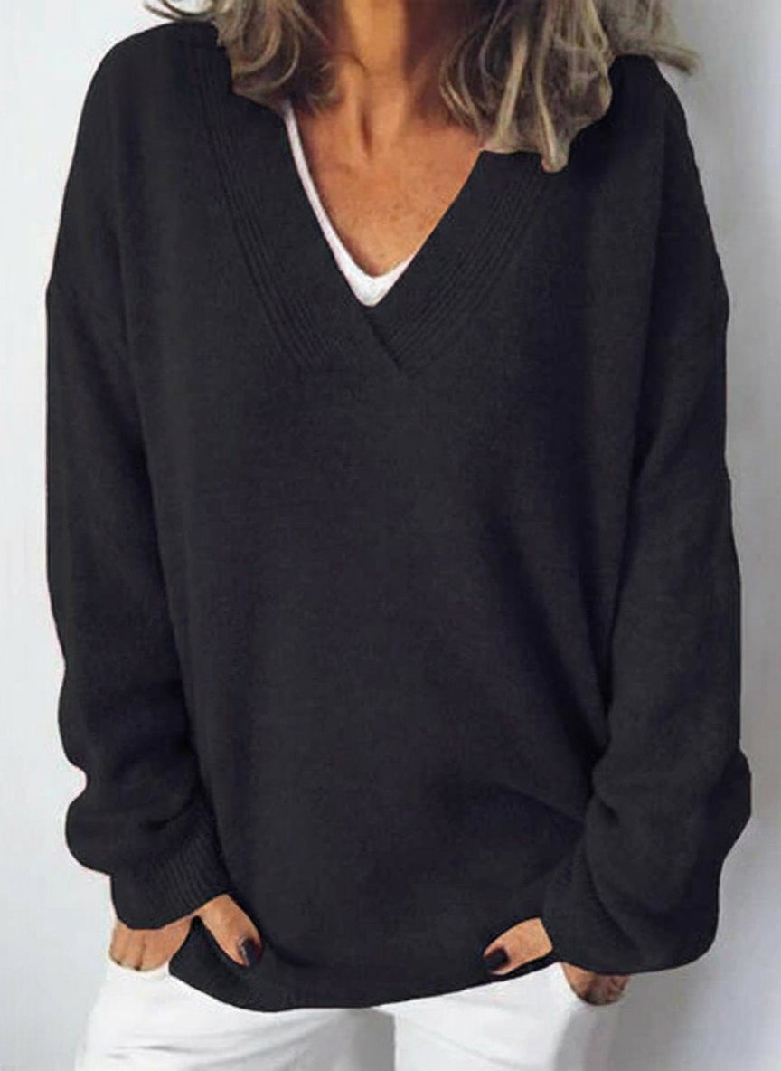 Pull Adalyn – Col V & Coupe Fluide