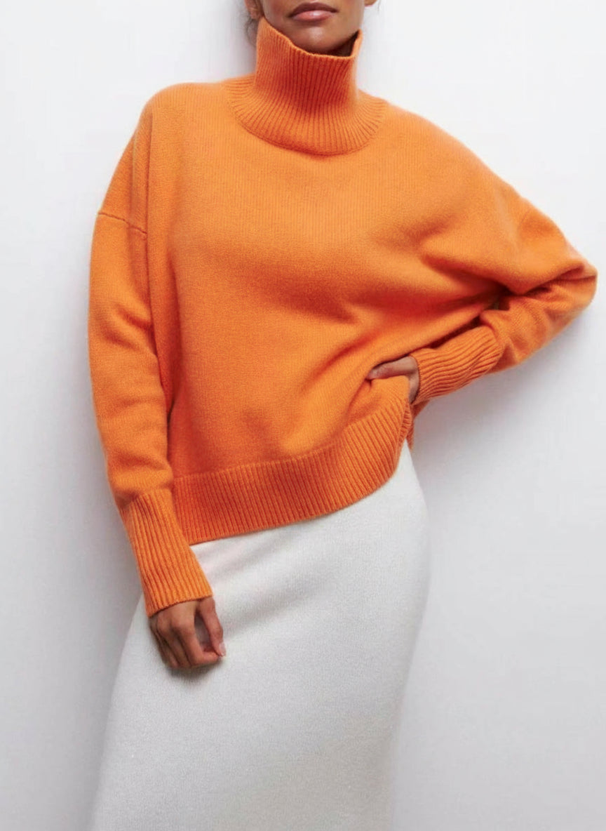 Pull Merlina – Col Roulé & Coupe Loose