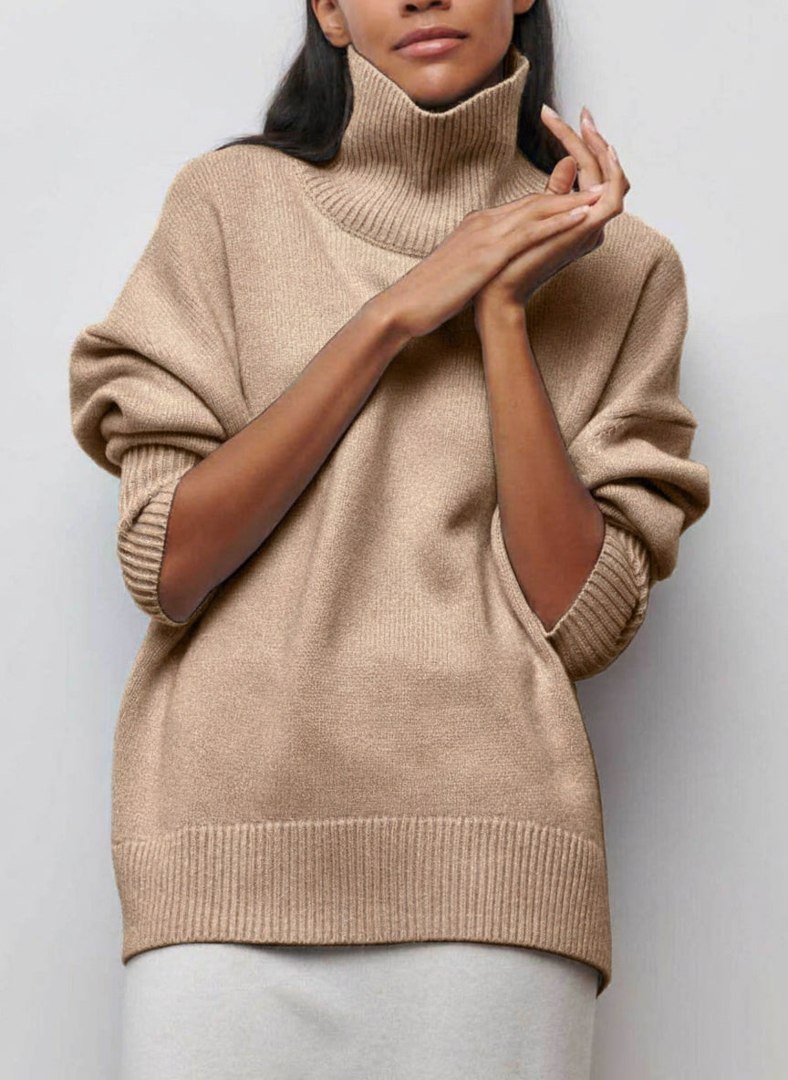 Pull Merlina – Col Roulé & Coupe Loose