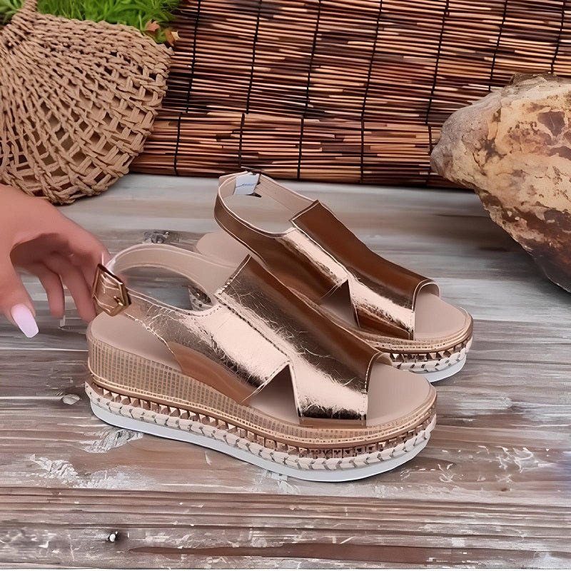 Veslya – sandales confort Palma à talon Stability+ et semelle Orthopedia